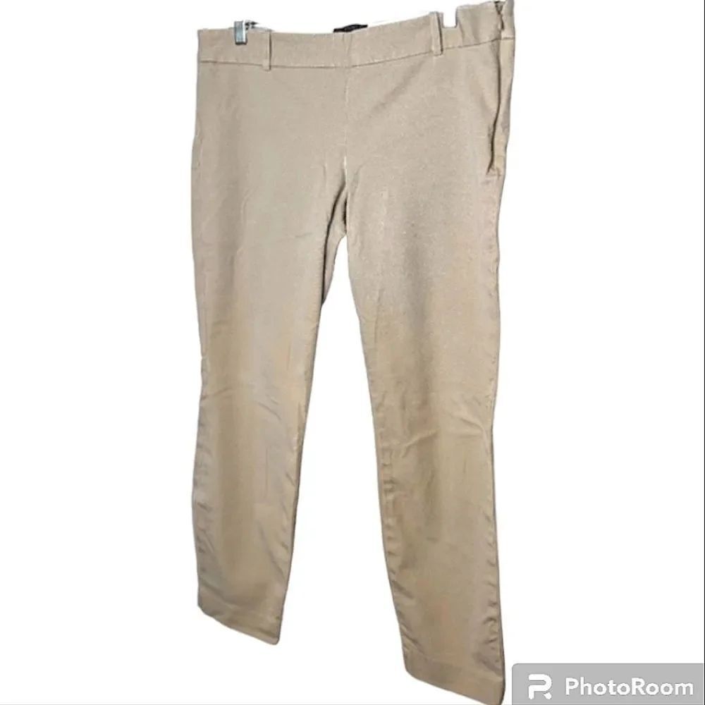 J. CREW Minnie Mid Rise Tan Cropped Stretch Cigarette Pants size 12
